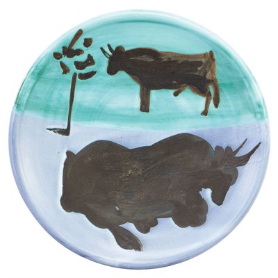 Lot 143 - Pablo Picasso TOROS (A.R. 161) Painted and...