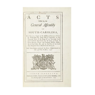 Lot 38 - [SOUTH CAROLINA] Group of seven South Carolina...