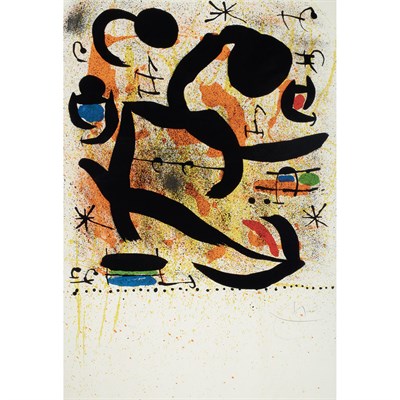 Lot 100 - Joan Miró VARIANT I (M. 587) Color lithograph,...
