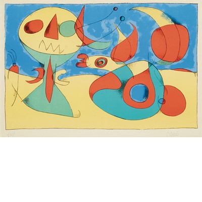 Lot 96 - Joan Miró L'OISEAU ZEPHYR (M. 227) Color...