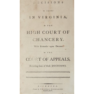 Lot 74 - [VIRGINA - IREDELL, JAMES] Decisions of cases...