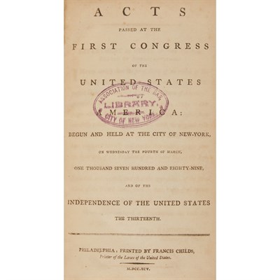 Lot 70 - [UNITED STATES] Acts Passed at the First [......