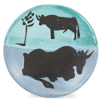 Lot 151 - Pablo Picasso TOROS (A.R. 161) Painted and...