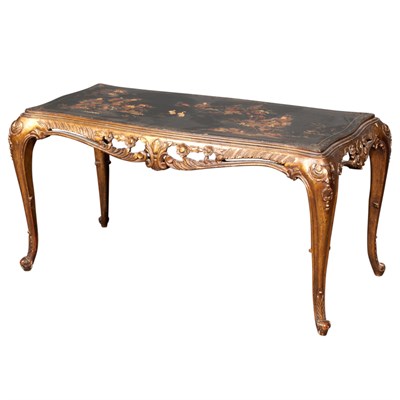 Lot 122 - Rococo Style Painted Low Table The shaped...
