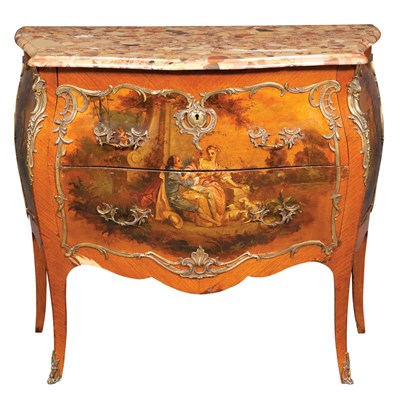 Lot 117 - Louis XV Style Metal Mounted Painted Walnut...