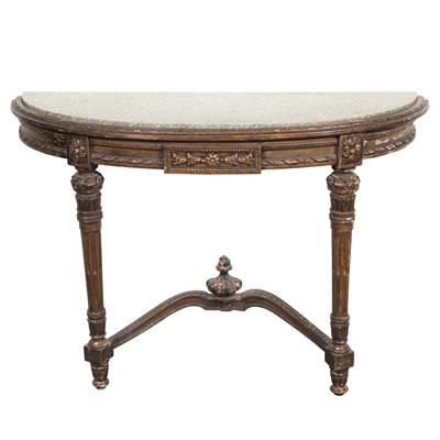Lot 112 - Louis XVI Style Carved and Painted Console The...