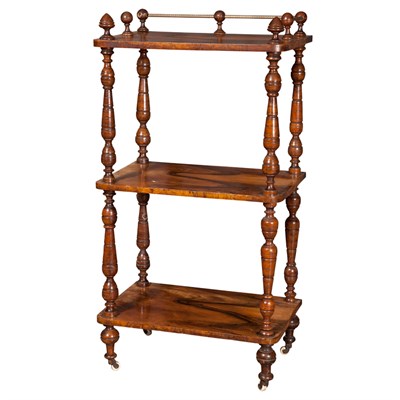 Lot 314 - Victorian Brass Mounted Walnut Etagere 19th...