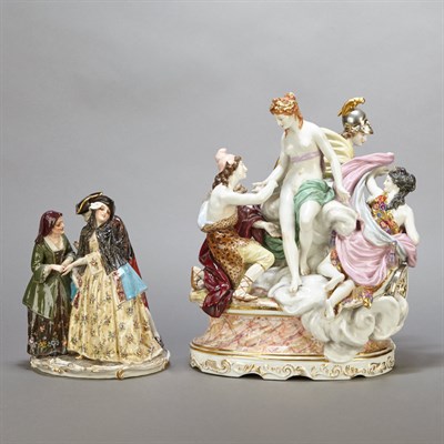 Lot 103 - Capodimonte Gilt and Polychrome Decorated...