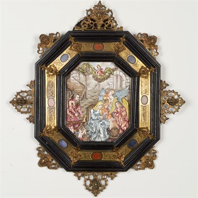 Lot 196 - Capodimonte Porcelain Relief Plaque Of...