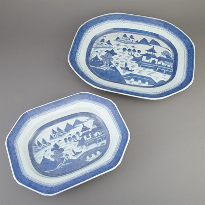 Lot 172 - Chinese Canton Blue and White Porcelain...