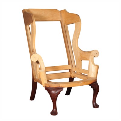 Lot 244 - Group of Six Wing Chair Frames