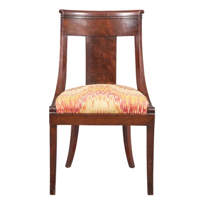 Lot 199 - Set of Six Restauration Style Mahogany Side...