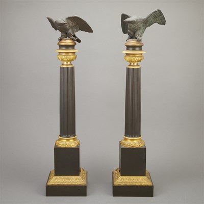 Lot 413 - Pair of French Restauration Columns Mounted...