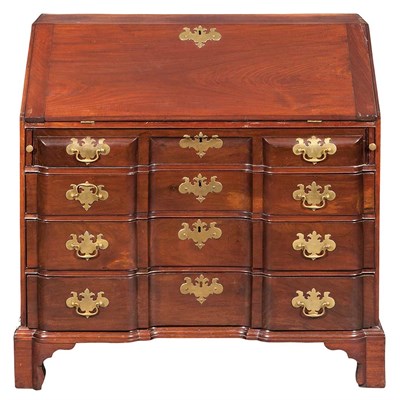 Lot 118 - Chippendale Mahogany Block-Front Desk Boston,...