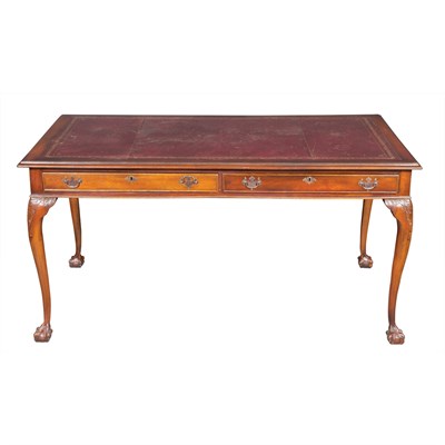 Lot 219 - George II Style Leather Inset Partner's Desk...