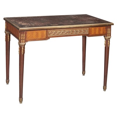 Lot 108 - Louis XVI Style Gilt-Bronze Mounted Parquetry...