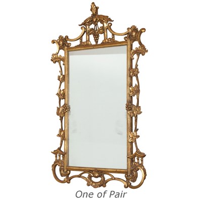 Lot 430 - Pair of George II Style Gold Painted Mirrors...