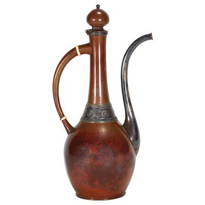 Lot 280 - Gorham Silver Mounted Copper Turkish Coffee...