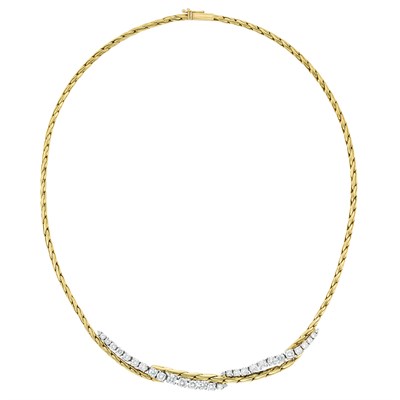 Lot 252 - Gold, Platinum and Diamond Necklace, Oscar Heyman Bros.