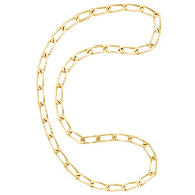 Lot 255 - Gold Curb Link Chain Necklace/Bracelet Combination, Cartier, France