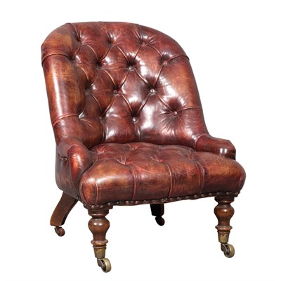 Lot 449 - Tufted Leather Upholstered Child's Chair