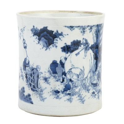 Lot 56 - Chinese Blue and White Glazed Porcelain...