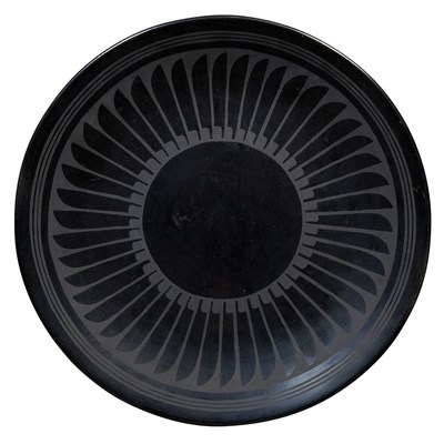 Lot 264 - San Ildefonso Blackware Pottery Plate Signed...