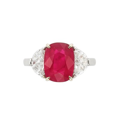 Lot 390 - Platinum, Gold, Ruby and Diamond Ring, Piranesi