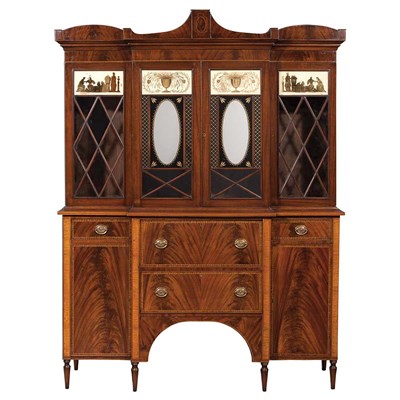 Lot 134 - Federal Style Mahogany Breakfront In the Salem...