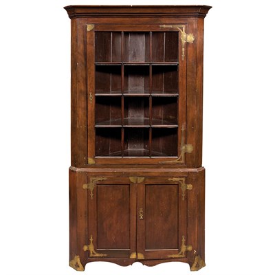 Lot 267 - Chippendale Mahogany Corner Cupboard The...