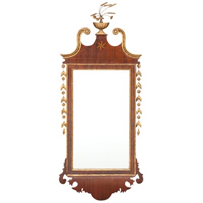 Lot 178 - Federal Style Mahogany and Parcel Gilt Mirror...