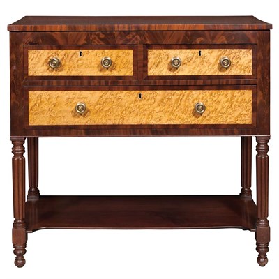 Lot 240 - Federal Maple and Mahogany Server 19th Century...