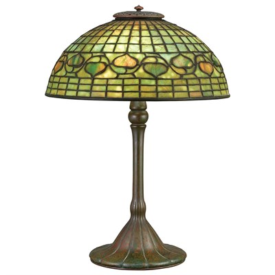 Lot 555A - Tiffany Studios Bronze and Leaded Favrile...