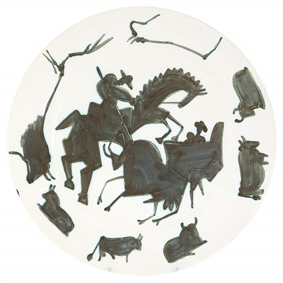 Lot 144 - Pablo Picasso CORRIDA (A.R. 181) Painted and...