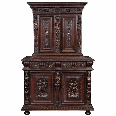 Lot 471 - French Renaissance Style Walnut Two-Part...