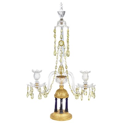 Lot 437 - George III Gilt-Bronze Clear, Amber and Blue...