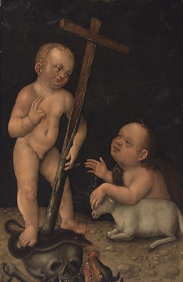 Lot 8 - Follower of Lucas Cranach The Christ Child...