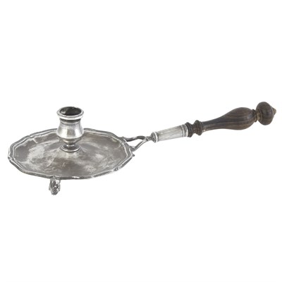 Lot 524 - Italian Silver Chamberstick Maker's mark BB,...