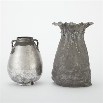 Lot 351 - Two Italian Silver Vases 20th Century One...