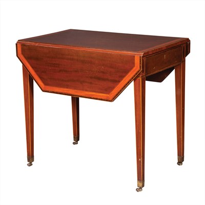 Lot 391 - George III Style Inlaid Mahogany Pembroke...