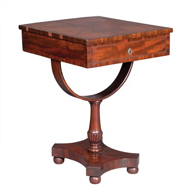 Lot 397 - Continental Mahogany Occasional Table Height...