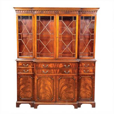Lot 372 - George III Mahogany Breakfront Secretary...