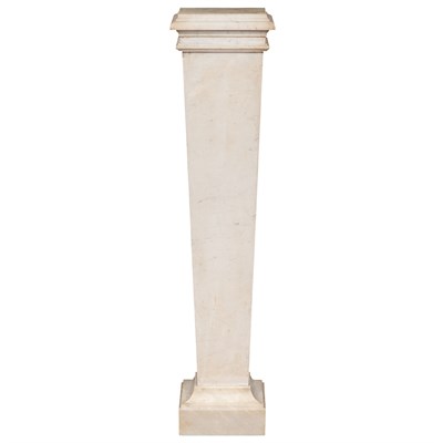 Lot 607A - White Marble Pedestal The rectangular top...