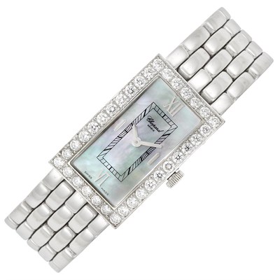 Lot 162 - Lady's White Gold, Mother-of-Pearl and Diamond 'Classique' Wristwatch, Chopard