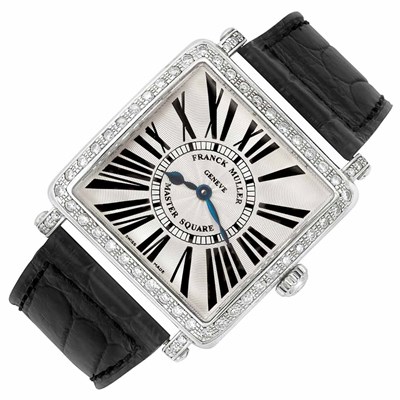 Lot 129 - Lady's Stainless Steel and Diamond 'Master Square' Wristwatch, Franck Muller