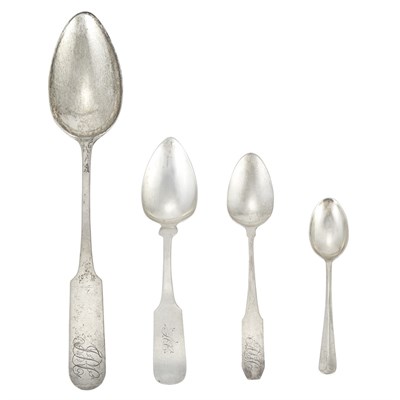Lot 228 - Group of American Coin Silver Flatware Various...