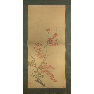Lot 96 - Two Framed Japanese Ink and Pigment on Silk...