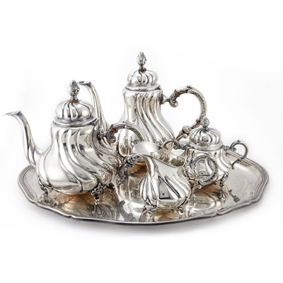 Lot 331 - German Silver Coffee and Tea Service 20th...