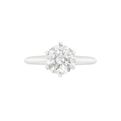 Lot 392 - Platinum and Diamond Ring, Tiffany & Co.