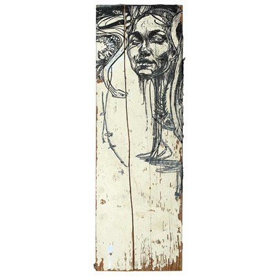 Lot 81 - Swoon American, b. 1978 Medusa Linocut laid to...